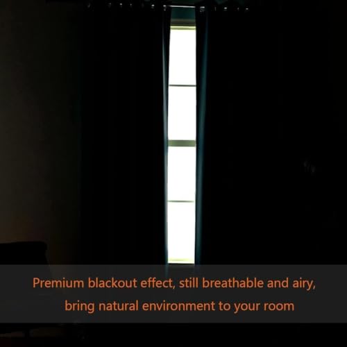 Image of H.VERSAILTEX Blackout Patio Curtains 100 x 96 Inches for Sliding Door Extral Wide Blackout Curtain Panels Thermal Insulated Room Divider - Grommet Top, 8' Tall by 8.5' Wide - Pale Oak