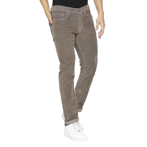 Image of Being Human Beige Slim Straight Fit Men's Denims Clothing