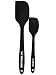 Silicone Spatula 2-piece Set,Heat-Resistant Spatulas,Non-stick Rubber Spatulas with Stainless Steel Core (Black with Darth Baker Logo)