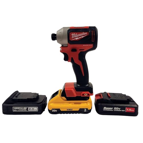 Heavy Duty Adapter for DeWalt/Bauer/Hercules 20v Batteries Compatible with Milwaukee M18 18v Tools