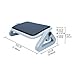 Woideklu Ergonomic Footrest for Under Desk Six Height Options for Gaming and Work, Gray
