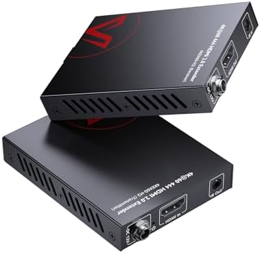 AV Access 4K HDMI 2.0 Extender Over Single Cat6/6a/7, 4K@60Hz up to 115ft, 1080P up to 164ft, HDR10+, YUV4:4:4, 3D, HDCP 2.2 18Gbps Zero Latency, Plug & Play, IR Return + PoC + CEC, Smart EDID