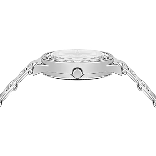 Image of CRESTELLO Brown /Rose Gold /Silver Plated Bracelet Analog Wrist Watch for Women (Brown /Rose Gold /Silver Dial) | 1 Year Warranty* | CR-JWL362-PT