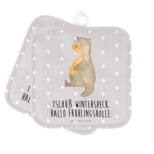 Topflappen Set mit Otter-Motiv von Mr. & Mrs. Panda