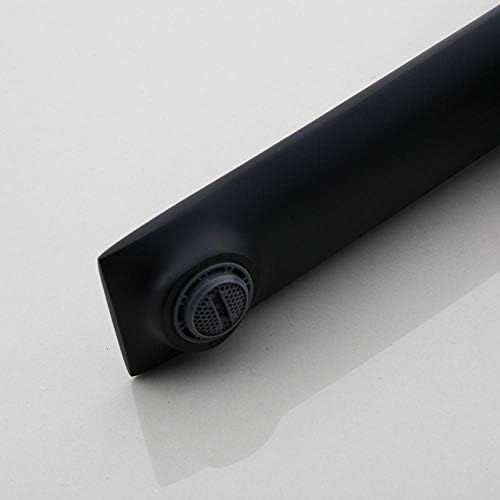 Robinet mitigeur noir mat en cascade pour vasque de salle de bains - 5