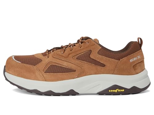 SKECHERS Men's Speed-Flex Trekker-Teron Comp Toe Sneaker, Brown, 8