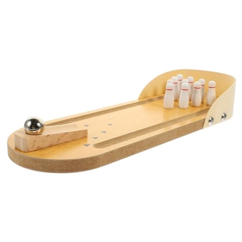 Juego de bolos mini de madera y ABS Gatuida para niños y mayores