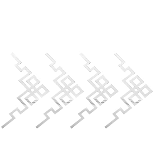 HOLIDYOYO 3D�A�N�����~���[�R�[�i�[�X�e�b�J�[4���Z�b�g �Ǘp�~���[�X�g���b�v ���ȔS���^�C�v ���r���O �Q�� �o�X���[���Ǒ������� ��������