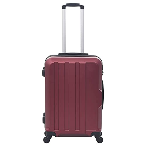 CHARMMA Hardcase Trolley Set 3 pcs Wine Red ABS,Suitcases-918743