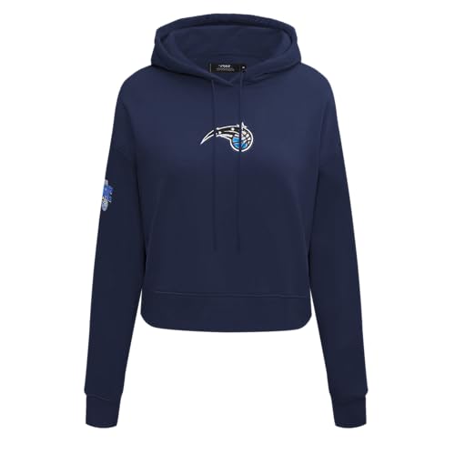 Sudadera con capucha corta NBA Pro Standard de felpa azul marino XXL para mujer