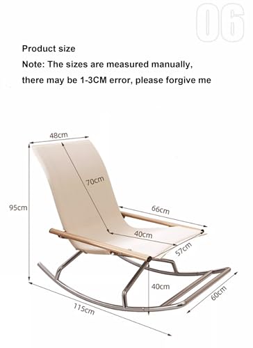 Chaise à bascule pliante de camping extérieure et fauteuil léger