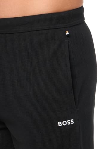 Image of BOSS Men's Waffle Contrast Logo Lounge Shorts