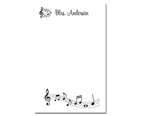Personalized Music Note Notepad Music Teacher Gift | Precious Papers