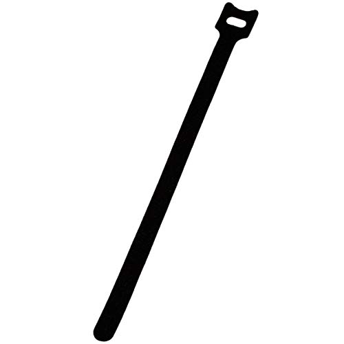 NavePoint 10 Inch Hook and Loop Reusable Strap Cable Cord Wire Ties 100 Pack Black