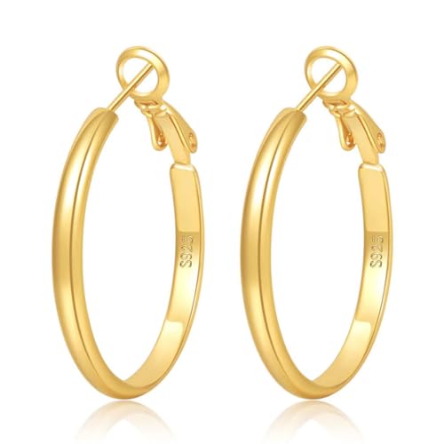 YOCDNOV 1 paire Créoles- pour Femme de large Grand hypoallergénique Boucles d'oreilles Or Créoles pour Cadeaux d'anniversaire et de vacances adaptés aux femmes(or 60MM)