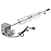 Produktbild ECD Germany Grillspieß Set 100cm mit 4X Fleischnadeln und Edelstahl Motor 2-3 U/m 220V-240V - inkl. Motorhalterung - Elektrischer Drehspieß BBQ für Rotisserie/Gasgrill mit Edelstahl Fleischklammern