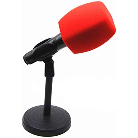 Saidbuds Foam Mic Cover Handheld Microphone Windscreen Large Foam Windshields Pop Filters for Broadcast Microphone Interview Microphones (Red) Cover