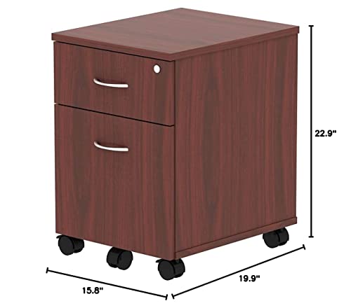 Lorell Relevance Pedestal, Mahogany Laminate #TOP3