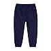 Mud Kingdom Jogger Pants for Little Boys Drawstring Solid Color Fashion Spring Autumn Navy Blue 5T