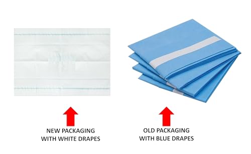 Image of Dealmed Non-Fenestrated Sheets - 50 Count 3-Ply Poly-Lined Drape Sheets, White Material, Perfect for Hospitals, Medical Facilities, and Physicians' Offices, 18 inch x 26 inch (Pack of 2)
