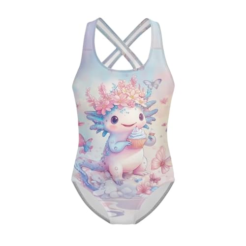 Image of Girls Swimsuit Criss Cross Back 1-Piece Summer Beach Swiwmear