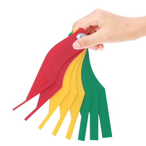 Alipis Calibrador de Grosor para Pastillas de Freno Herramienta Precisapara Medir Desgaste de Forro de Freno con Indicadores Codificados por Color