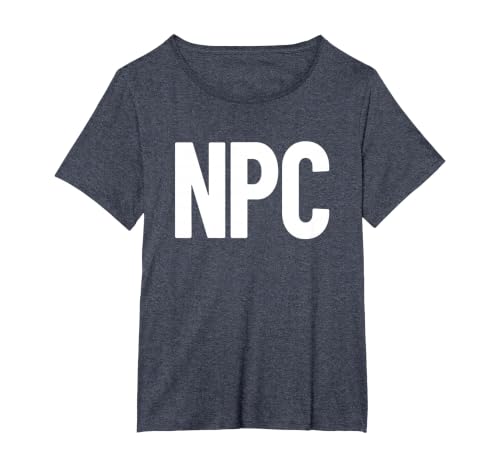 NPC Non Playable Character RPG Role Playing Game NPC T-Shirt, Women's Plus, Heather Blue, 5X