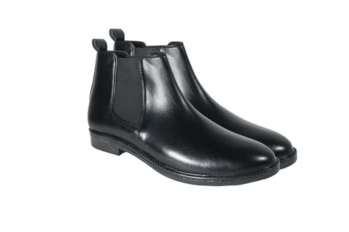 Image of Men's Chelsea Boots | Ankle Boot | Men's High Ankle Slip On Outdoor Fashion Winter Stylish Formal and Semi Casual Chelsea Boot | Slip-On Synthetic Leather