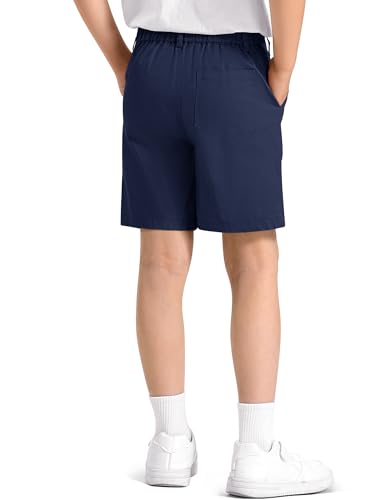 Image of KEREDA Boys Uniform Shorts Golf Dress Preppy School Shorts with Pockets