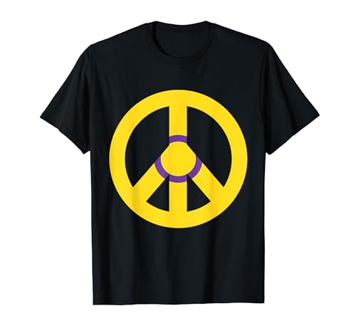 Intersex Pride Flagge Friedenszeichen Intersex Flagge T-Shirt