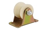 Hoppipola Robuste V-Nut-Nylonrolle 30 mm mit Ständer, verzinkter Stahlsockel, Schiebetür-Rad für reibungslose, leise Bewegung, 1 Packung