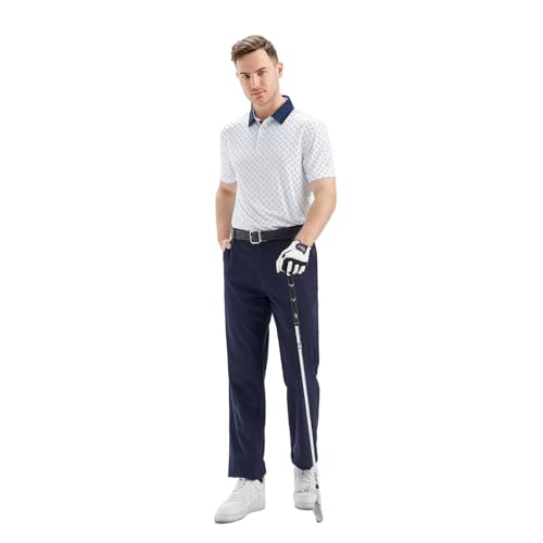 Camiseta Polo para Hombre de Golf, Secado Rápido y Transpirable, Manga Corta, Estampado miniatura 2