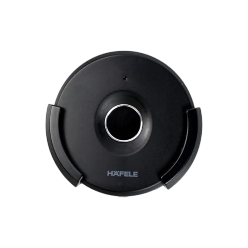 Image of Hafele Kabi Flow Digital Furniture Lock | Smart Control | Capacitive Fingerprint Access | Drawers and Cabinets | Compact | Black Matt | Colour Status Indicator