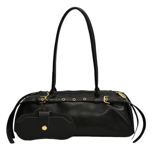 ALINUOYQ Retro PU Leather Bowling Bag