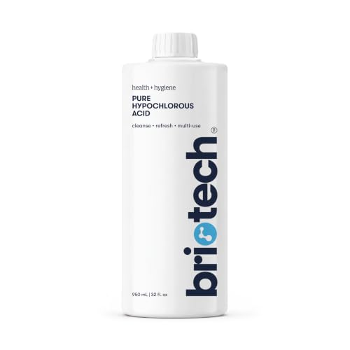 Image of BRIOTECH Pure Hypochlorous Acid Cleanser, Original Premium HOCl Topical Solution, Multi-Purpose Cleaner, Family Approved & Pet Friendly, 32 fl oz Refill