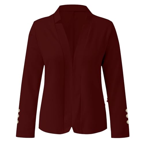 Womens Blazers for Work Casual Open Front Long Sleeve Y2k Jackets Teacher Outfits Ladies Dressy Business Suit 20252