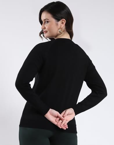 Image of Monte Carlo Women Regular Fit Full Sleeve Solid Round Neck Winter Cardigan (Pack of 1)