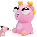 FoalEvooluy 2025 Squeeze Eye Popping Out Stress Relief Cute Dragon Toy,Funny Eyeball Burst Toys for Adults Stress Relief Ornaments Figure Toy,Office and Party Favors Gifts (Pink)