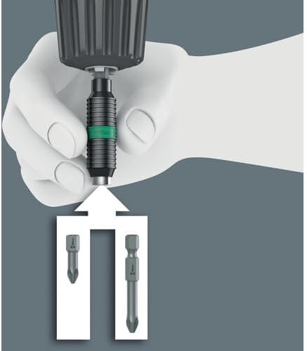 Hand inserting Wera bit holder into a power tool
