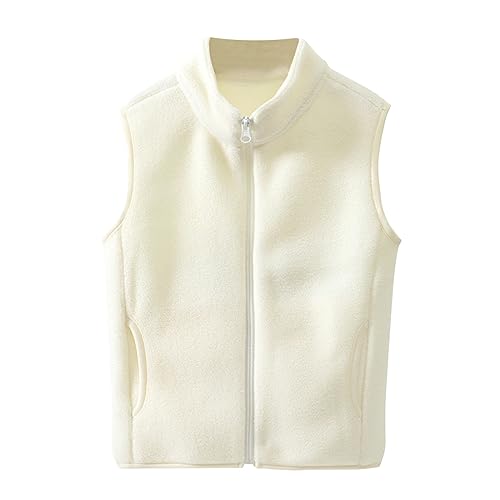 Kids Jacket Toddler Boys Girls Vest Faux Fur Waistcoat Thick Coat Zipper Closure Sleeveless Jackets Outerwear