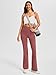 AFITNE Yoga Pants for Women Bootcut Pants with Pockets High Waisted Workout Bootleg Yoga Dress Pants Flared Gym Pants Pink - XS