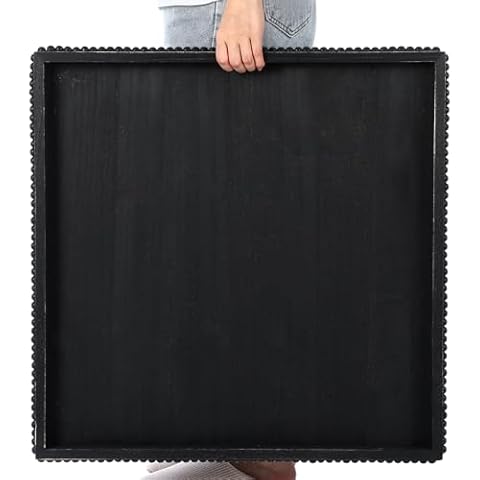 Nuogo Extra Large Black Ottoman Tray Cover
