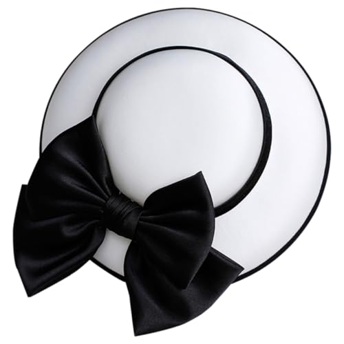 Chapeau de soirée élégant style melon blanc au tissu respirant