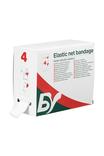 マツヨシ ネット包帯 弾性 チューブ包帯 チューブ型 包帯 医療 切って使える 伸縮性 使いやすい 柔軟性 快適 使い捨て 防護 手首 足首 肘 腕(2.4cm×25m)