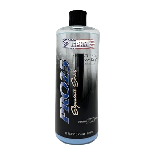 Zephyr - Pro 25 Easy Kut Liquid Metal Polish - Stainless Steel, Chrome, & Aluminum Polish - Metal Polishing for Lifted Trucks, Show Vehicles, Motorcycles, & More - 32 oz.