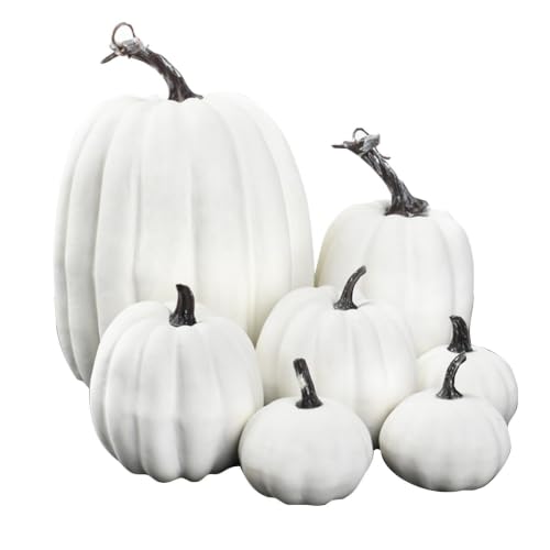 Calabazas artificiales para centros de mesa otoñales que decoran sin manchar ni deteriorarse 8