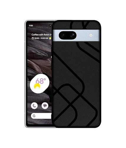 Image of Zig-Zag Black Line Design Premium 2D Printed Metal Back Case Cover for Google Pixel 7A 5G