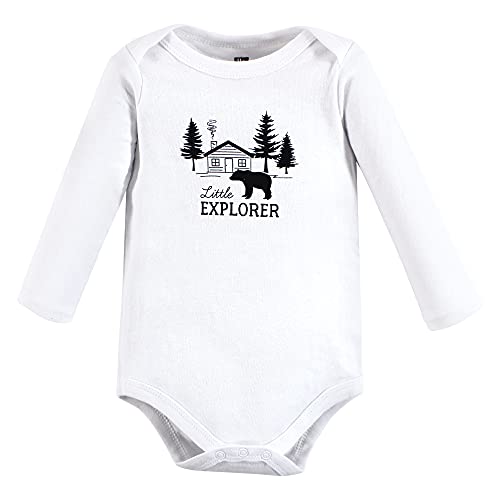 Image of Hudson Baby baby-boys Cotton Long-sleeve Bodysuits 5-pack