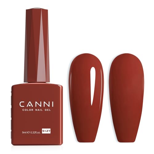 Image of CANNI Red Gel Nail Polish, 1Pcs Red Gel Polish Color Nail Polish High Gloss Soak Off U V Nail Manicure Salon DIY