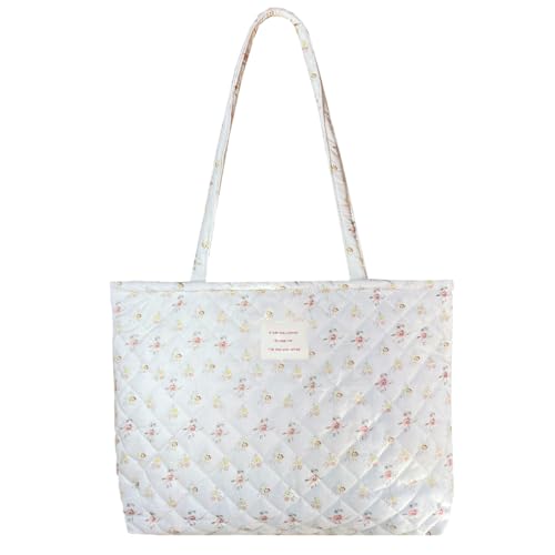 Image of Sunwel Fashion Top Zipper Floral Quilted Bag Small Tote Bag for Women